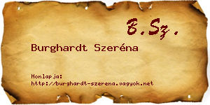 Burghardt Szeréna névjegykártya